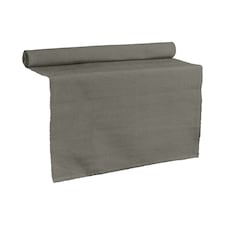Nicola Spring Cotton Fabric Table Runner - 48cm x 183cm - Steel Grey Grey