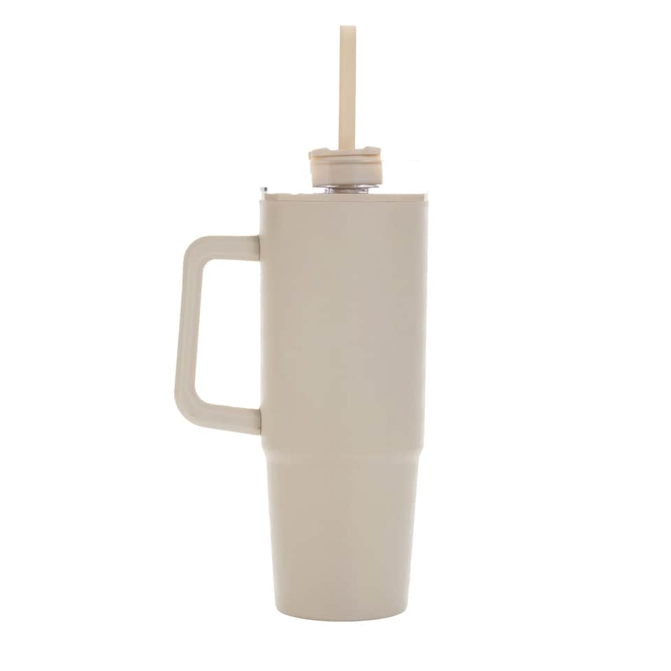 image 1 of XD Collection Tana Handle Plastic 900ml Tumbler - Beige - One Size