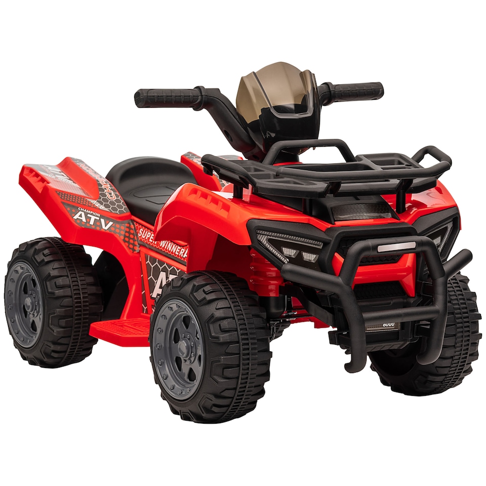 image 1 of HOMCOM 6V Kids Electric Ride on Car Toddlers Quad Bike All Terrain Vehicle Toy With Music for 18-36 months Red