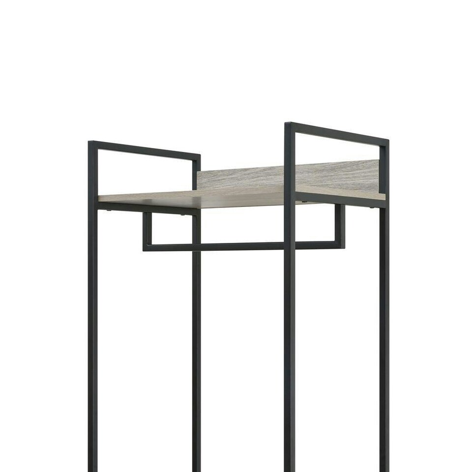 image 1 of Alva Open Wardrobe with 2 Drawers Grey | Grey Oak