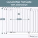 image 3 of Bettacare Curved Top Dog Gate, 107cm - 116cm, Matt White, Pressure Fit Pet Gate for Dog and Puppy, Pet and Dog Barrier | White