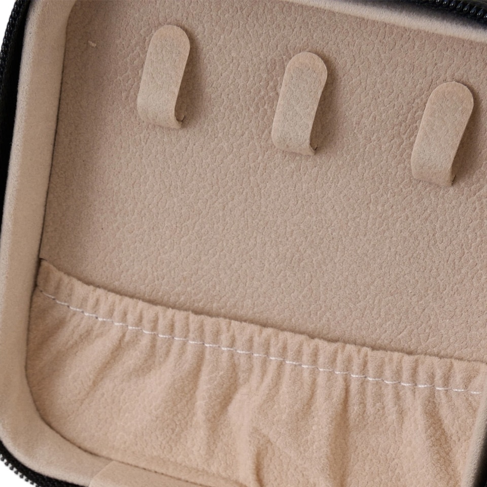 image 1 of Living and Home Portable Jewelry Organizer Box with Multiple Compartments-Black | Black