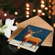 image 4 of Reindeer Winter Forest Arctic Snow Blank For Him Or Her Art Xmas Festive Christmas Card