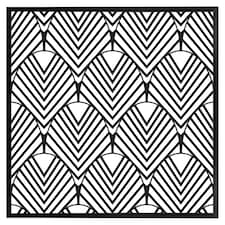 Black geometric decoration (Picture Frame) Black | S