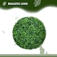 image 3 of HOMCOM Set of 2 Artificial Topiary Balls, 40cm FauBoxwood Balls, Hanging Decoration for Home, Indoor, Outdoor, Green