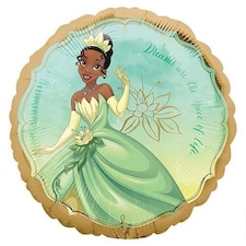 Tiana Once Upon A Time Disney Princess Round Foil Helium Balloon 43cm / 17 in | Green