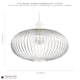 image 7 of Modern Designer Clear Transparent Line Ribbed Glass Oval Pendant Lamp Shade | Clear | Transparent | 1