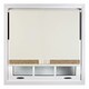 image 1 of FURNISHED Blackout Roller Blind with Gold Glitter Trim and Cream Bow Trimmable Window Shade | Cream | Cream | (W) 110cm x (L) 165cm