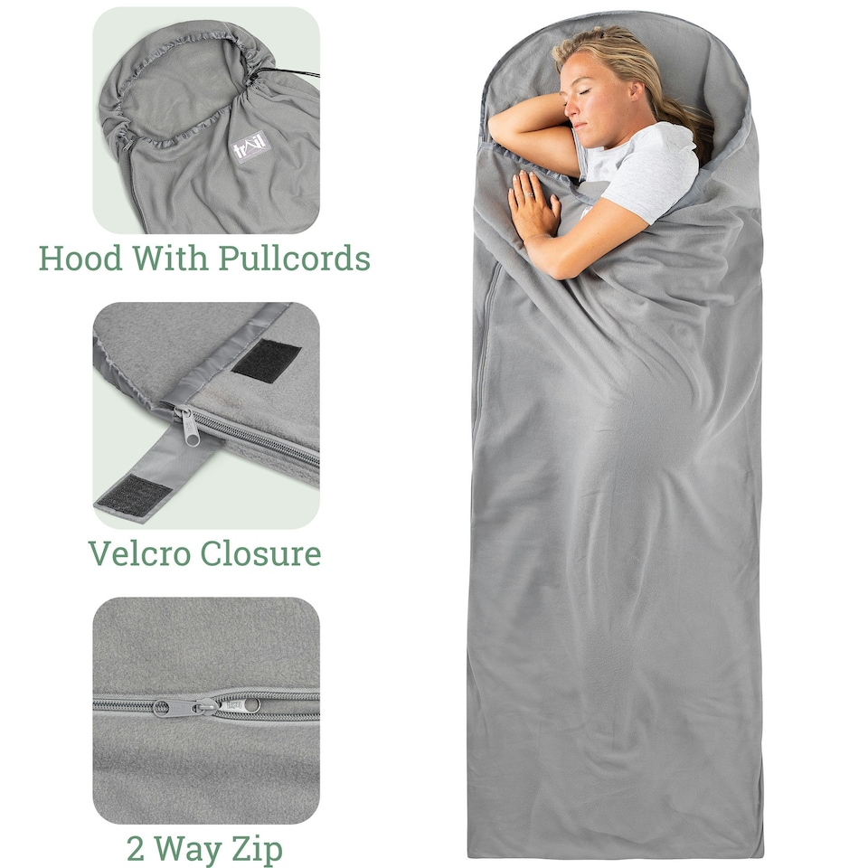 image 1 of Fleece Sleeping Bag Liner
