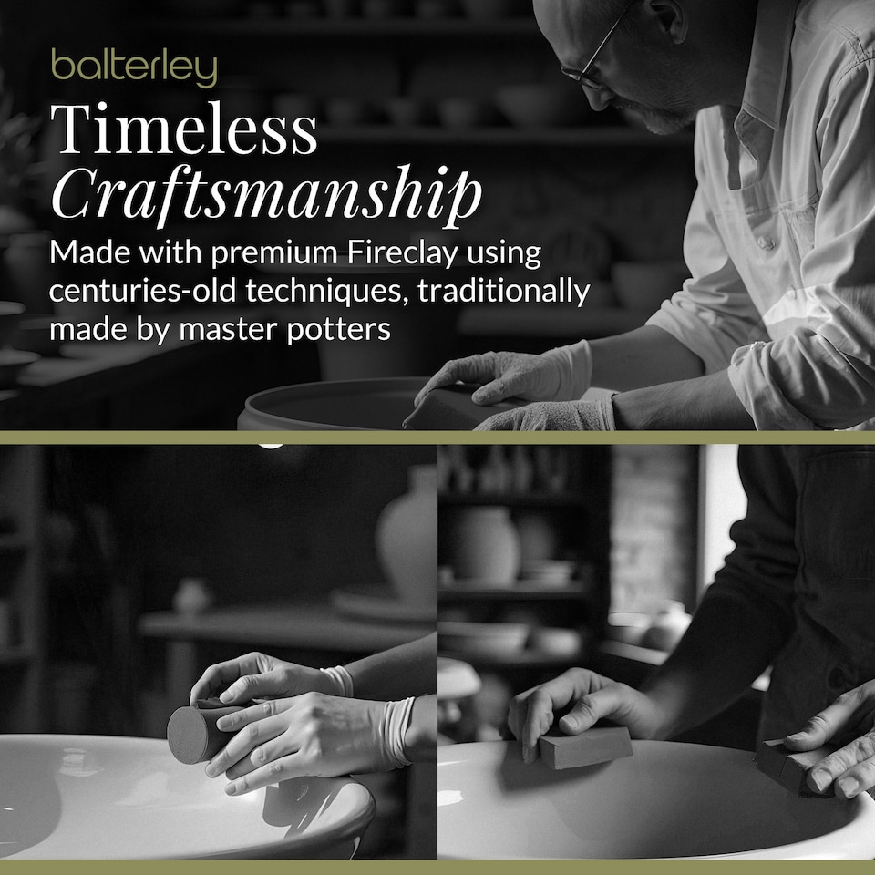 image 1 of Balterley Double Bowl Full Weir Butler Kitchen Sink - No Overflow, No Tap Hole | White | White | 1