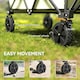 image 6 of Outsunny 180L Folding Garden Trolley Wagon Cart w/ Extendable Side Walls, Black