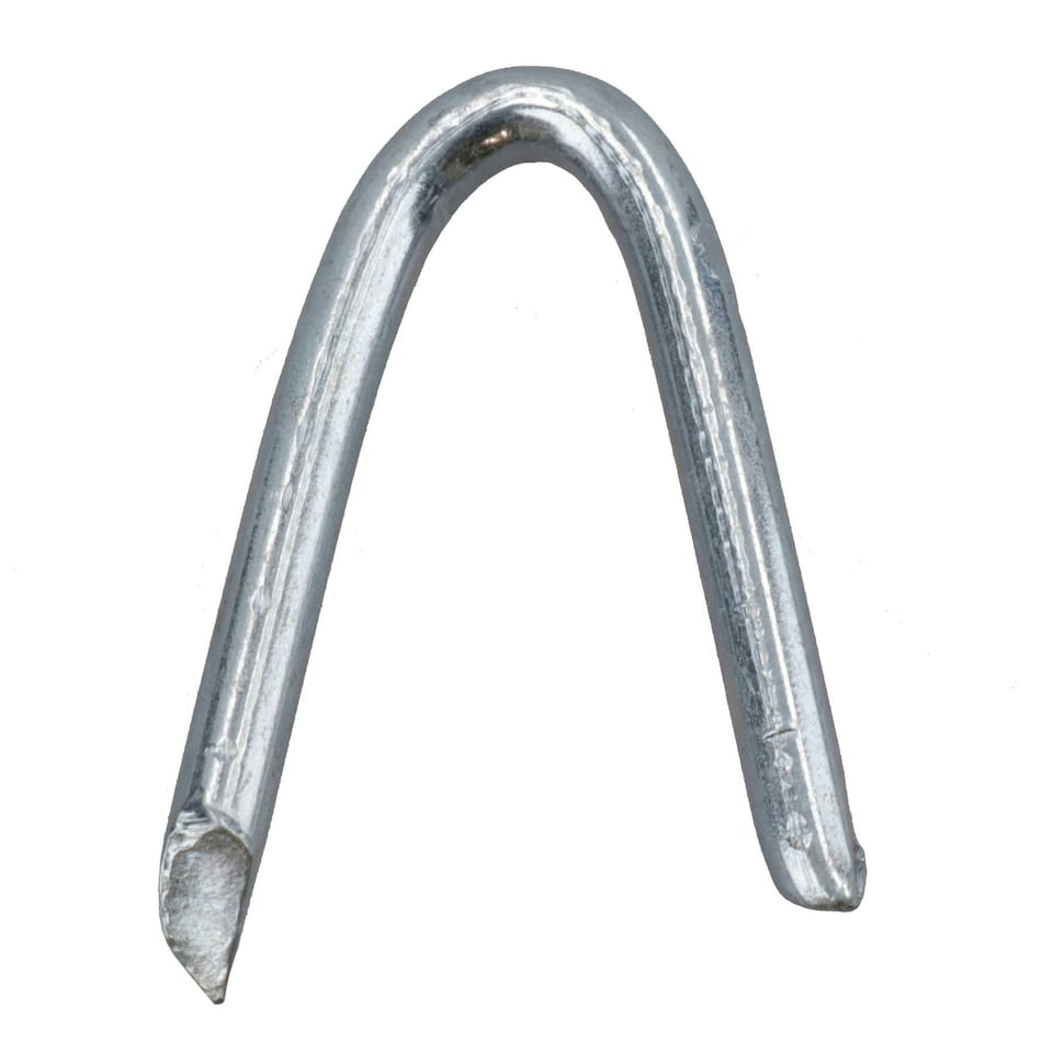 image 1 of 25mm Galvanised U Nails Heavy Duty Staples for Wires Fencing Mesh Netting 80pc
