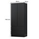 image 2 of FWStyle Stora 2 Door 2 Drawer Combination Wardrobe - Matt Black Black