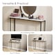 image 6 of Vida Designs Console Table With Metal Leg, White Marble & Black | Black | White Marble & Black