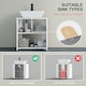 image 3 of kleankin Bathroom Pedestal Under Sink Cabinet with Storage Shelf Double Door White | White