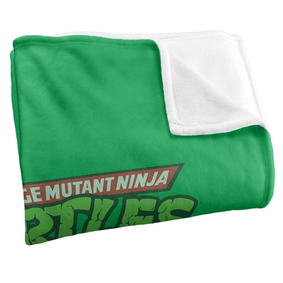 image 1 of TMNT Group Retro Silky Supersoft Blanket | Multi | Multicoloured | 152cm x 127cm | 1