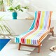 image 8 of Catherine Lansfield Rainbow Stripe Bright Beach Lounger Towel Multi