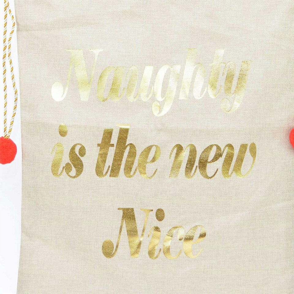 image 1 of Santa Sack Naughty Is The New Nice Christmas Bag 72x50cm