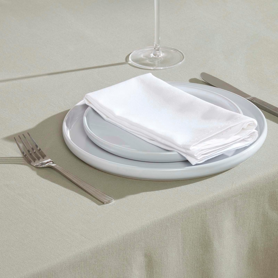 image 1 of Homescapes Grey Tablecloth - 178 x 300 cm Grey