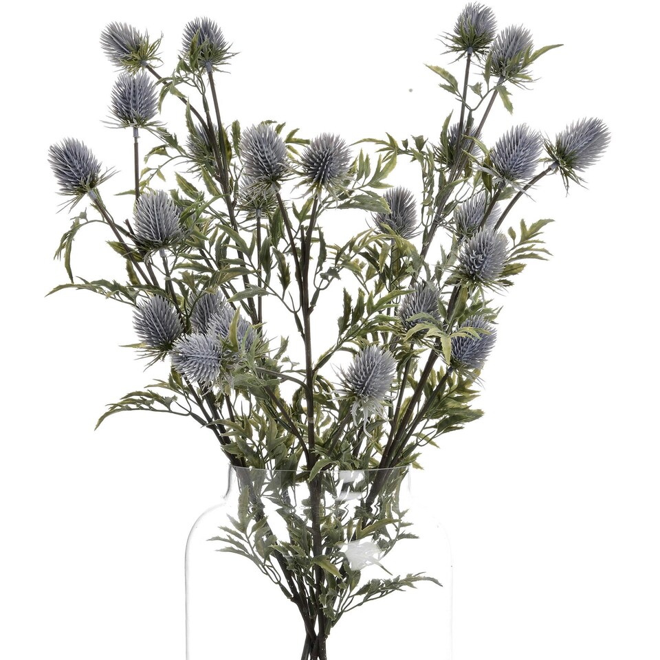 image 1 of Hill Interiors Artificial Eryngium Thistle - Soft Blue - One Size