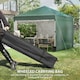 image 10 of Outsunny 3x3 (M) Pop Up Gazebo Party Tent w/ 2 Sidewalls, Weight Bags, Green