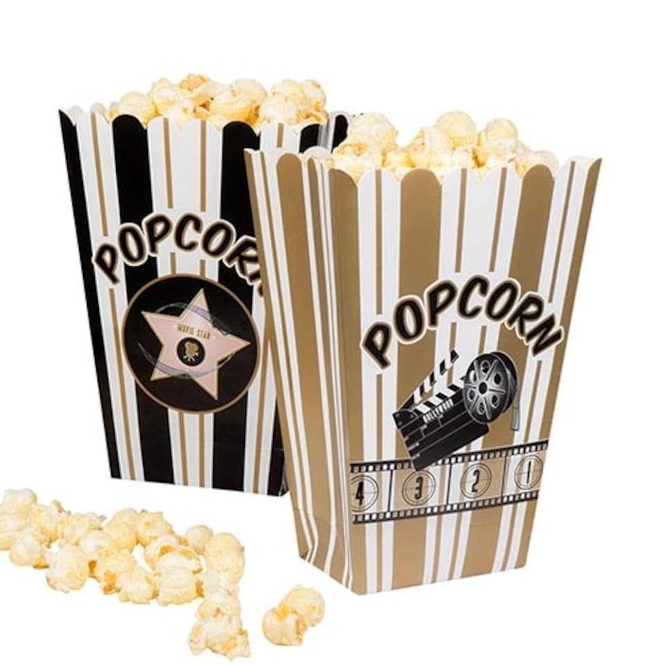 Assorted Hollywood Popcorn Paper Bowls - Pack of 4