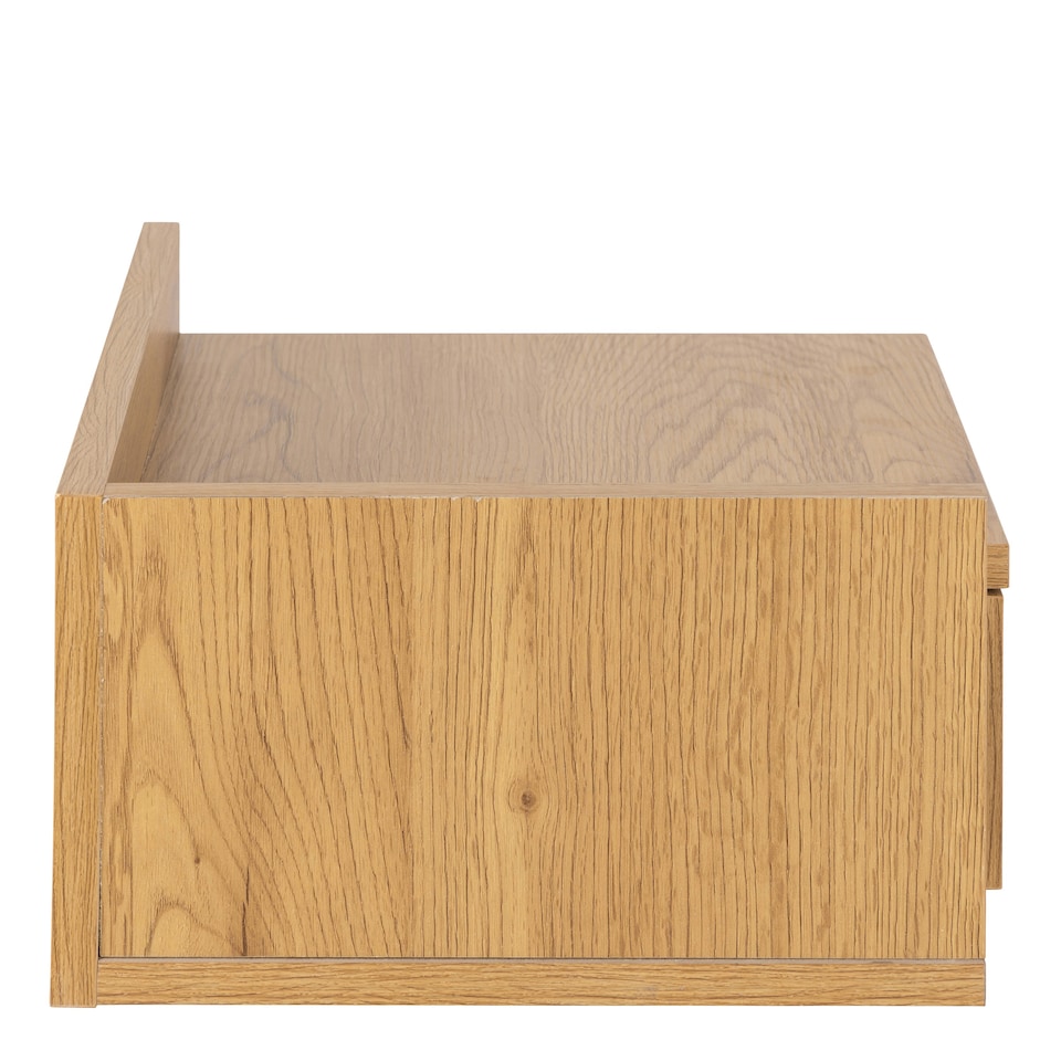 image 1 of Ashlan Square Bedside Table with 1 Drawers in Oak