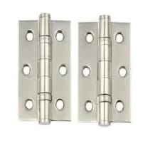 Golden Grace 1 Pair Ball Bearing Hinges in Satin Nickel Finish, Timber Door Hinge - 75mm 3" Grey