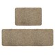 image 1 of JVL Tanami Machine Washable Doormat and Runner Set, Beige