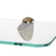 image 6 of Harbour Housewares Rounded Floating Glass Shelf - 40cm - Metallic Brackets - Bathroom Shower Storage Vanity Display Unit Shelf | Gold | Gold | 1