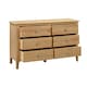 image 3 of Solid Oak 6 Drawer Wide Chest