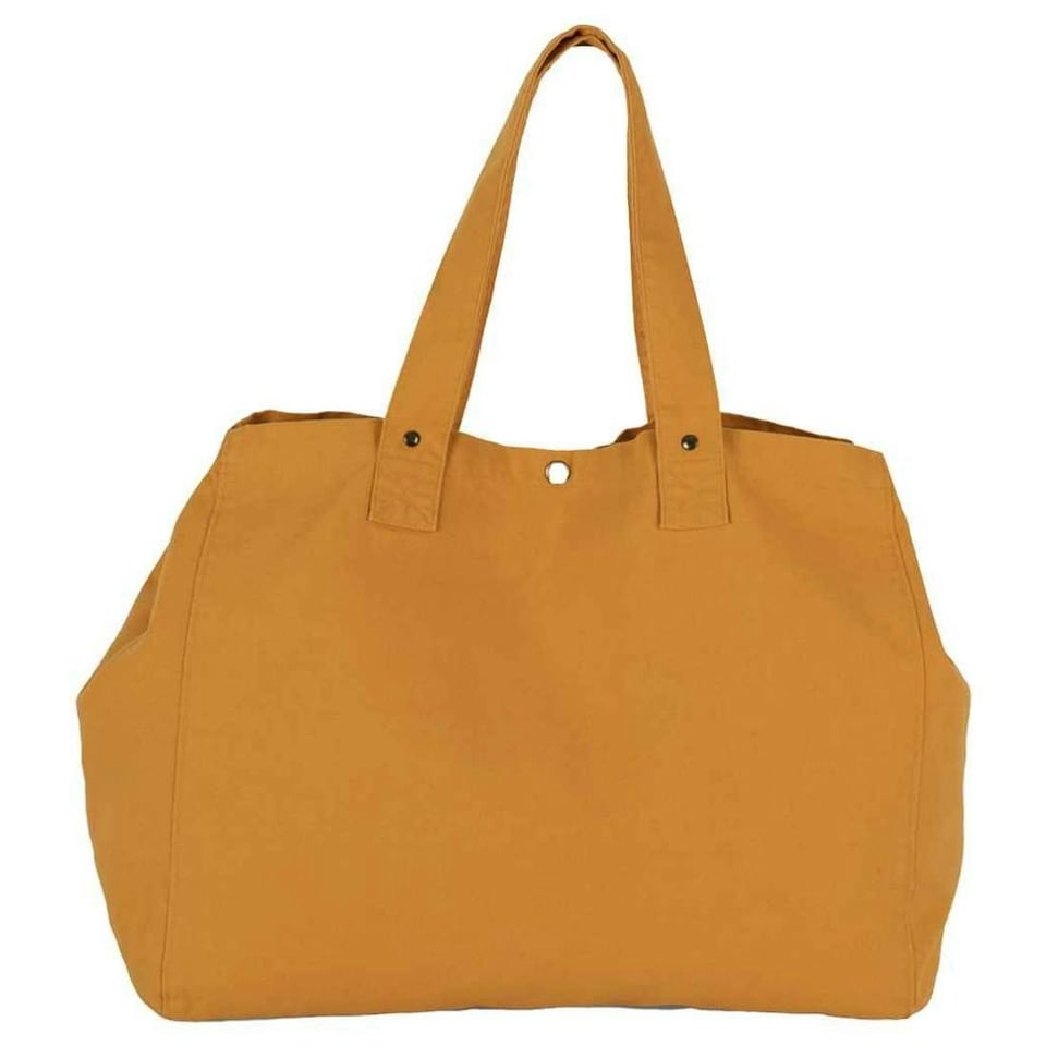 Kimood Washed Cotton Shopper Bag - Sunflower - One Size