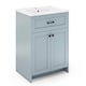 image 1 of COSTWAY Bathroom Vanity Storage Cabinet w/2 Doorsy Grey