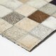 image 2 of Homescapes Block Check Grey Leather Placemats Set of 4