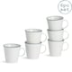 image 1 of Nicola Spring White Farmhouse Espresso Cups - 90ml - Pack of 6 White