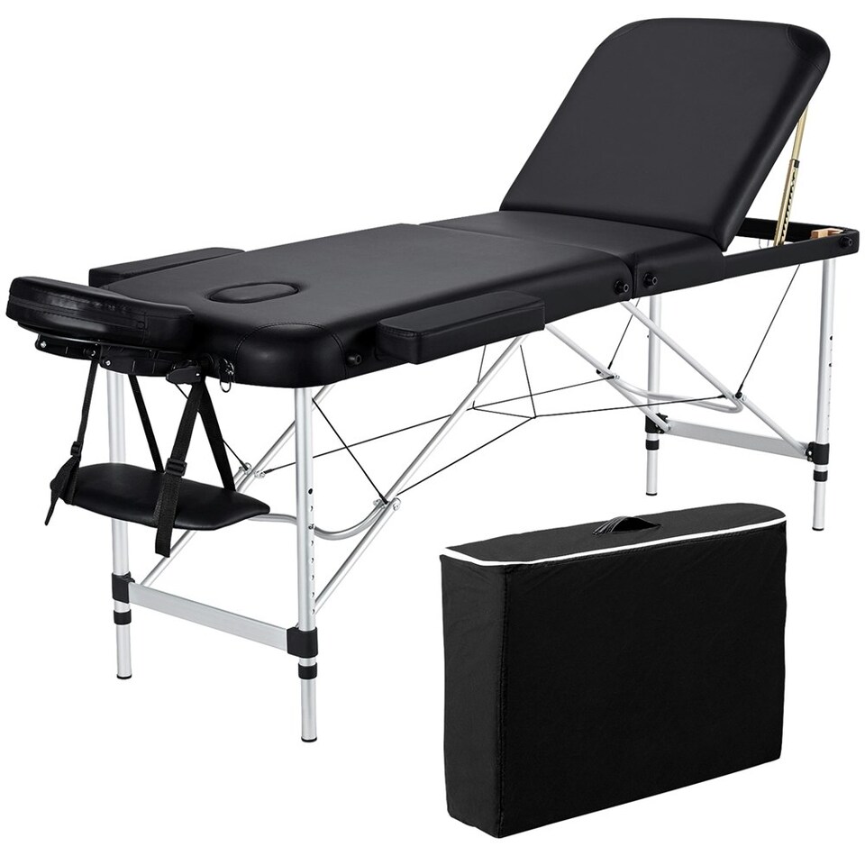 image 1 of Yaheetech Adjustable Massage Couch with Backrest and Headrest