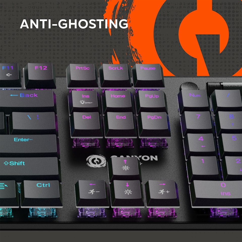 image 1 of Canyon Cometstrike GK-55 Keyboard Wired US Black