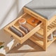 image 5 of SoBuy FSR49-N,Compact Bamboo Shoe Storage Bench with Cushion and Drawer
