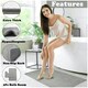 image 2 of VELVETIO Faux Fur Bath Mat Set Shaggy Super Soft Plush Anti Slip PVC Back Grey