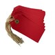 image 1 of Box of 1000 Red Strung Tags 120mm x 60mm