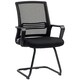 image 6 of HOMCOM Meeting Office Chair, Mesh Reception Chair with Sled Base, Black Black