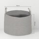 image 5 of HOMCOM 88L Laundry Hamper, Cotton Rope Laundry Basket with Handles, Collapsible Washing Bin, 56 x 35.5cm, Grey