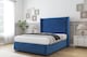 image 2 of Sloomy Stratford Navy Plush Divan Bed With Mattress No Drawers With 54" Wingback Headboard & 12" Matching Footboard 2'6 Small Single | Blue | Navy | Small Single | 1
