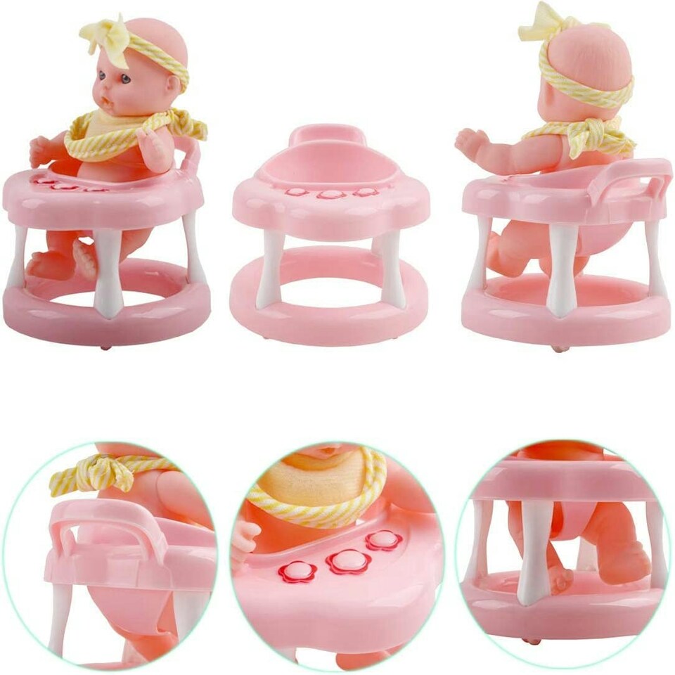 image 1 of Set of 8 Mini 5" Baby Dolls with Accessories – Miniature Role Play Doll Collection for Kids