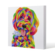 Animal Dog Illustration Pop Art (Canvas Print) 127 x 127 x 4cm