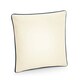 image 2 of Westford Mill Fairtrade Cotton Piped Cushion Cover - Natural/French Navy - 40cm x 40cm x 18cm