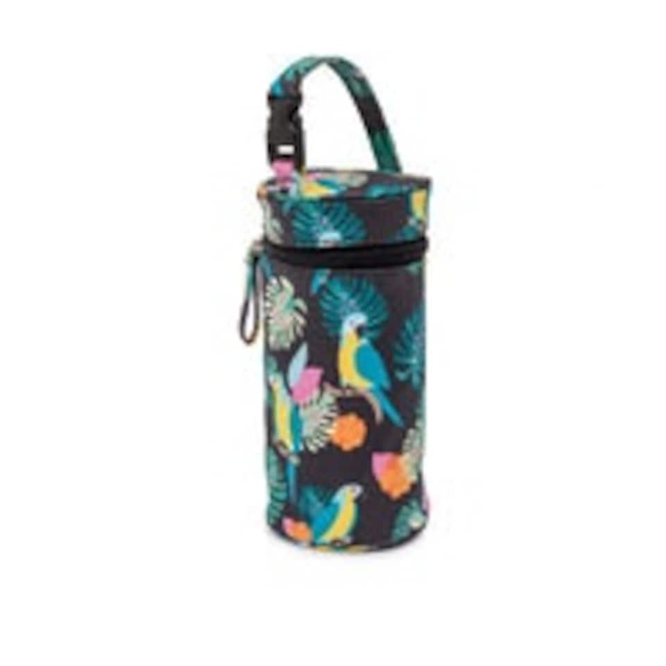 image 1 of Pink Lining Bottle Holder - Parrot Black