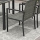 image 8 of Outsunny Rattan Garden Furniture for 4, Dining Table and Chairs, Grey