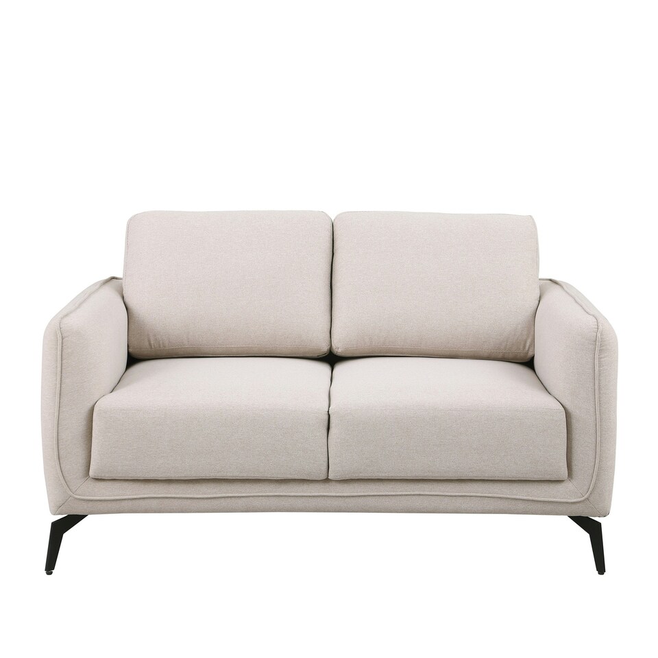 image 1 of Oslo Modern Scandi Style Fabric Living Room 2 Seater Sofa (Beige)