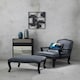 image 3 of Interiors By Premier Modern Grey Velvet Chair And Footstool, Comfortable Chair And Footstool Set, Velvet Upholstered Chair